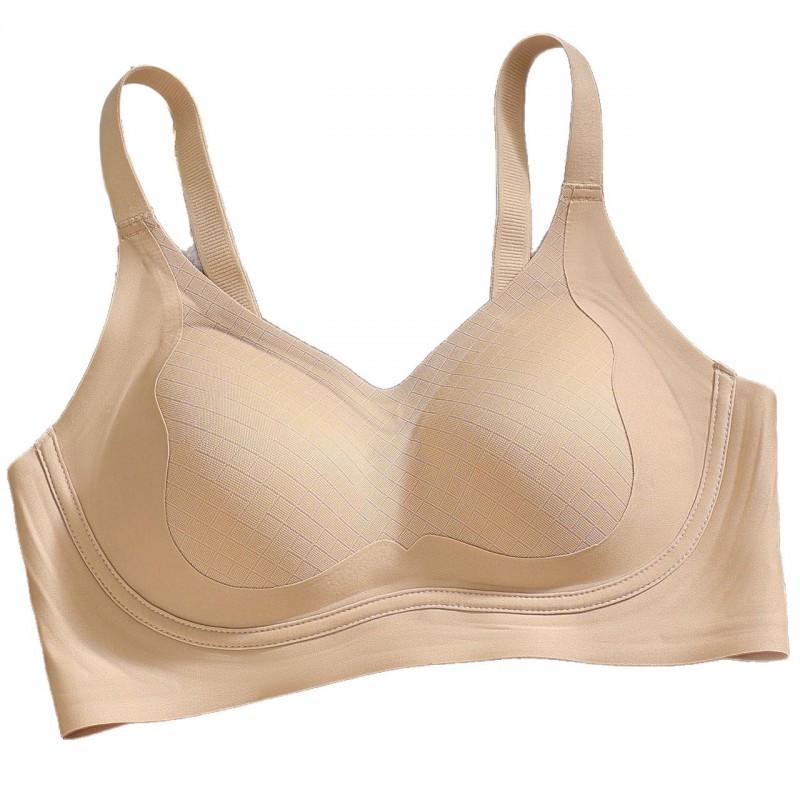 Womens Seamless Thin Underwire Bra Push Up Large Bust Minimizer Breathable Comfort
