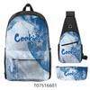 Cook Backpack Student School Bag Lightweight Polyester Backpack Three-Piece Set