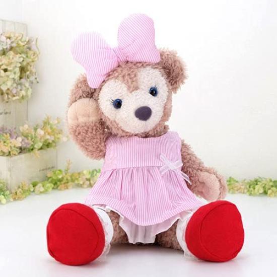 Cushu Cush Duffy and ShellieMay Costume Toy Sold Made In Cute Pink Striped Head and Shoes Set (Plush Separately) Japan, Dress, Ribbon, Petticoat,
