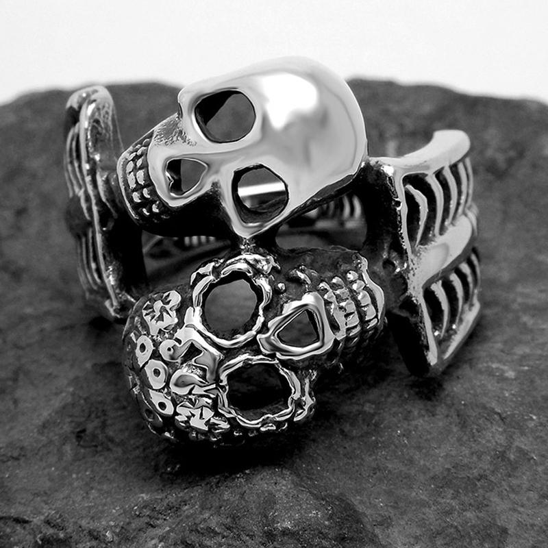 Men's Personality ring Titanium Steel Skull Ring punk ring men's accessories
