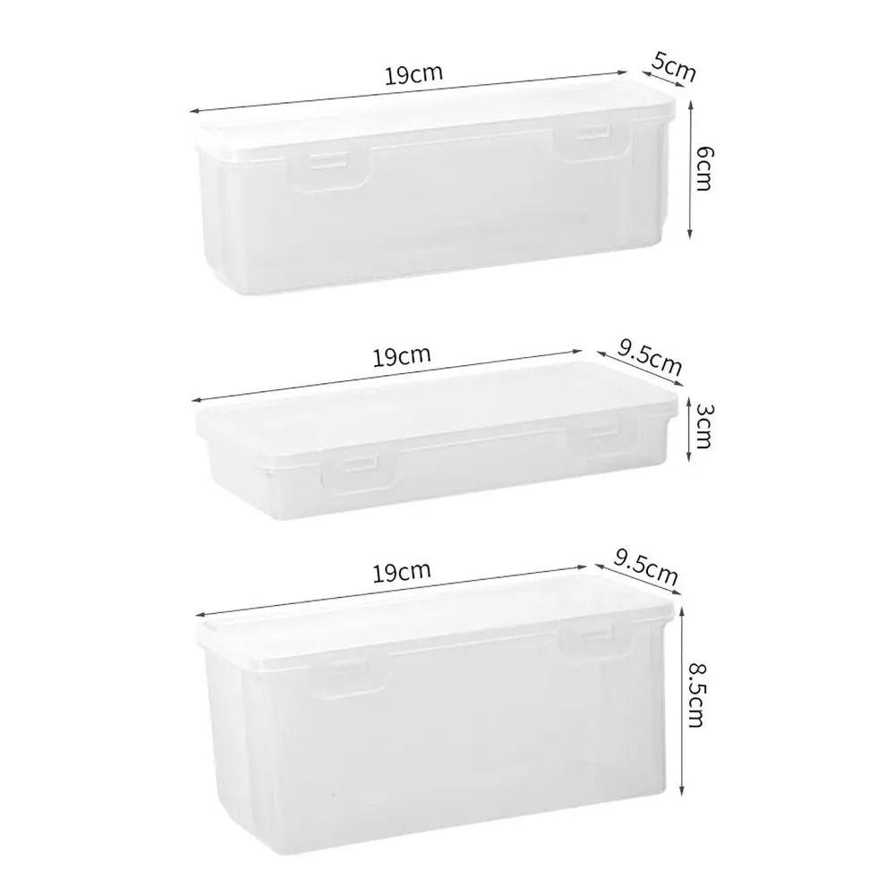 Plastic Pencil Case Buckled Stationery Box Waterproof Desktop Storage Box  Sundries