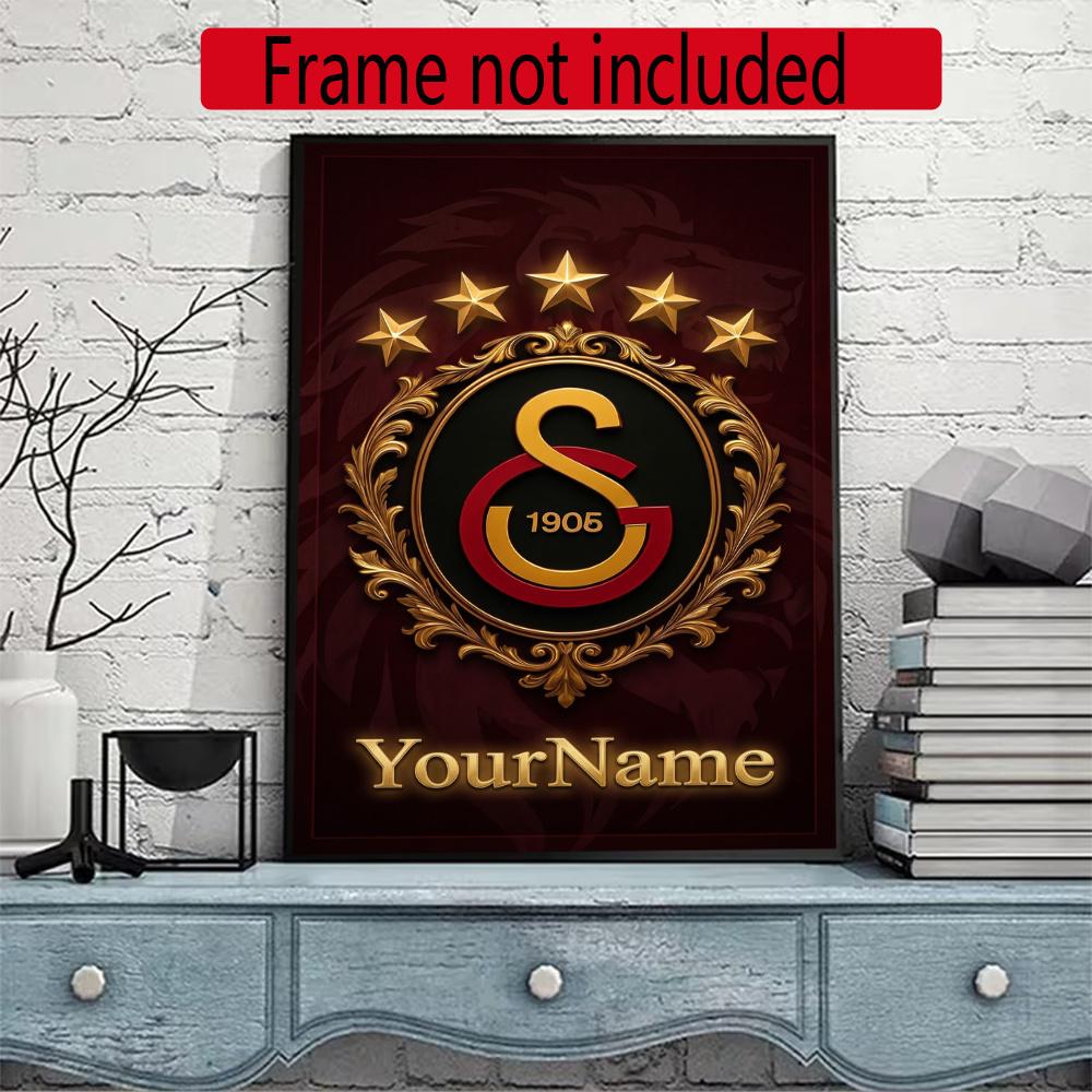 Galatasaray Personalized Name Round Diamond Painting Kit Diamond Embroidery Painting Rhinestones Mosaic Frameless Handwork Decoration Arts