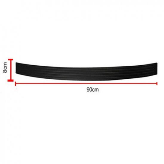 Black Soft Rubber Rear Bumper Sill Plate Protector For Toyota Camry 2018-