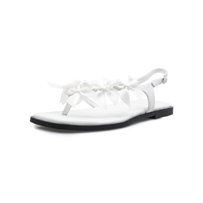 

Дом Судина, принцесса Бейли~! Бантик квадратный носок открытый носок носок плоская подошва слово с сандалиями женский стиль для отпуска 35