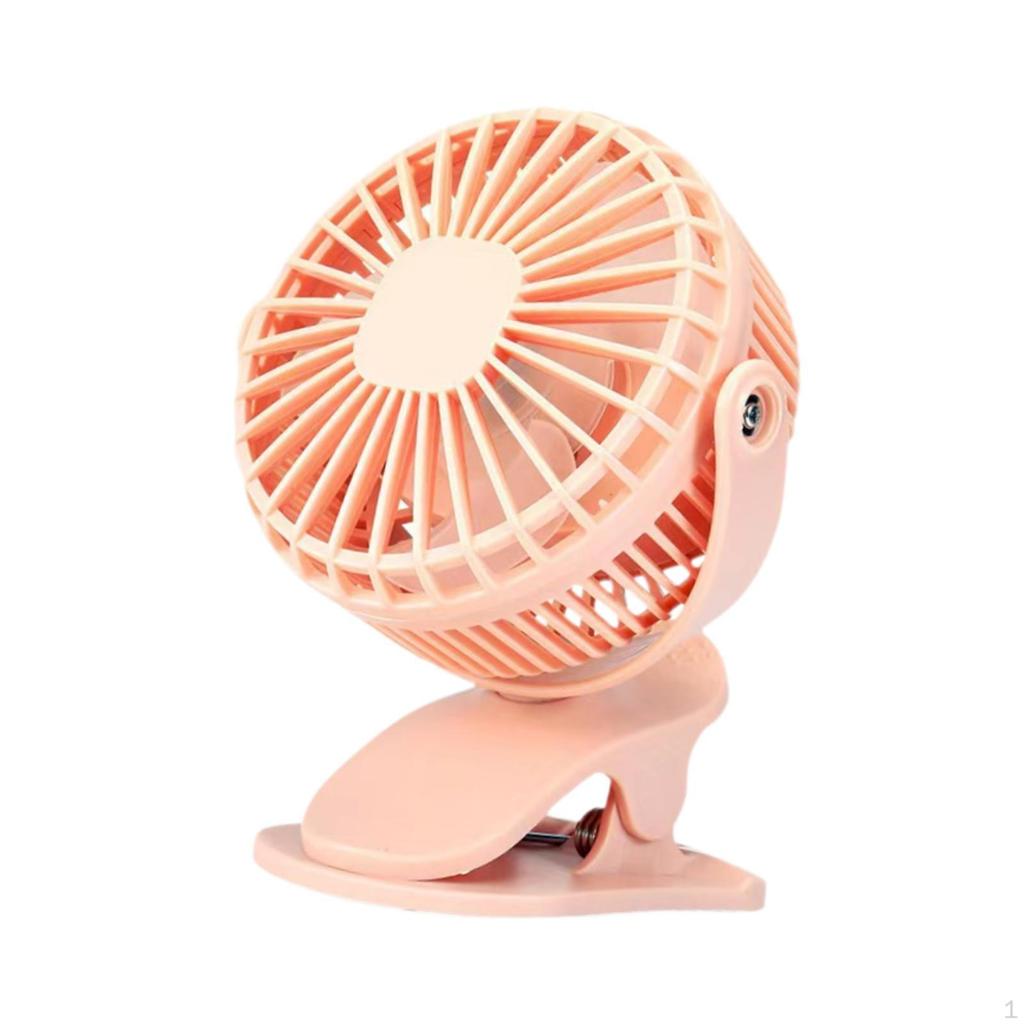 Clip on Fan Quiet USB Small with Mini for Climbing Outdoor Home White