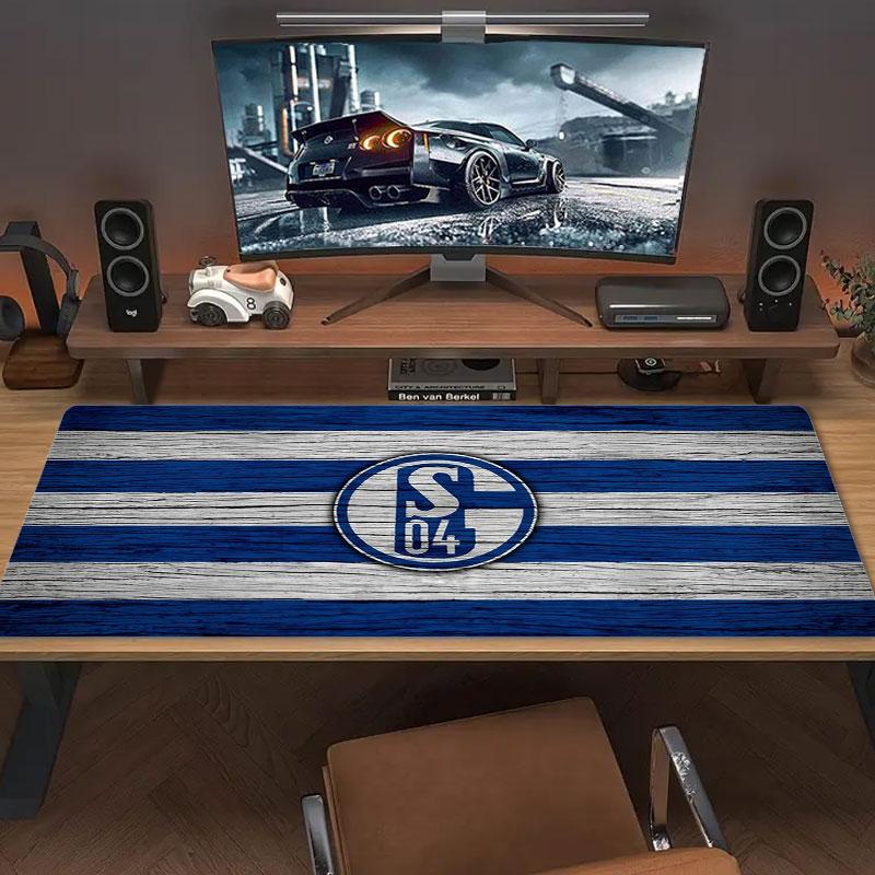 FC Schalke 04 Large Size Mouse Pad Large Gaming Table Cushion Non-slip Laptop Tablet Big Mousepad XXL Mat Mini PC Playmat With Lock edge