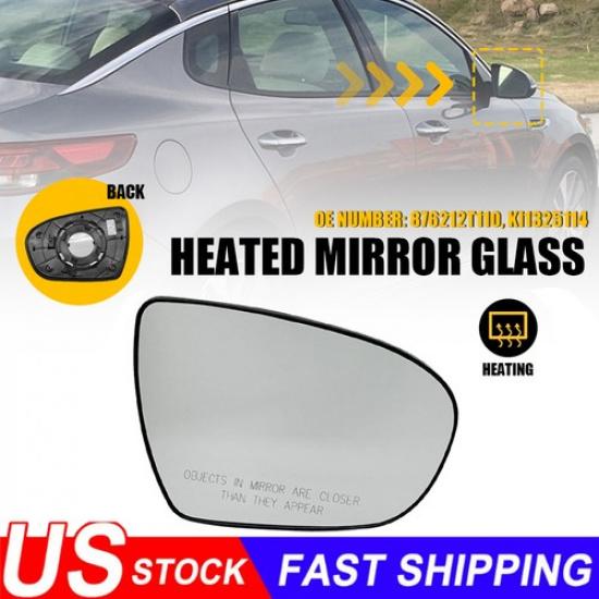 Right Passenger Exterior Side Mirror Glass Power Heated For 2011-2016 Kia Optima