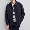 Men Jacket Lapel Long Sleeve Buttons Placket Coat with Pockets Solid