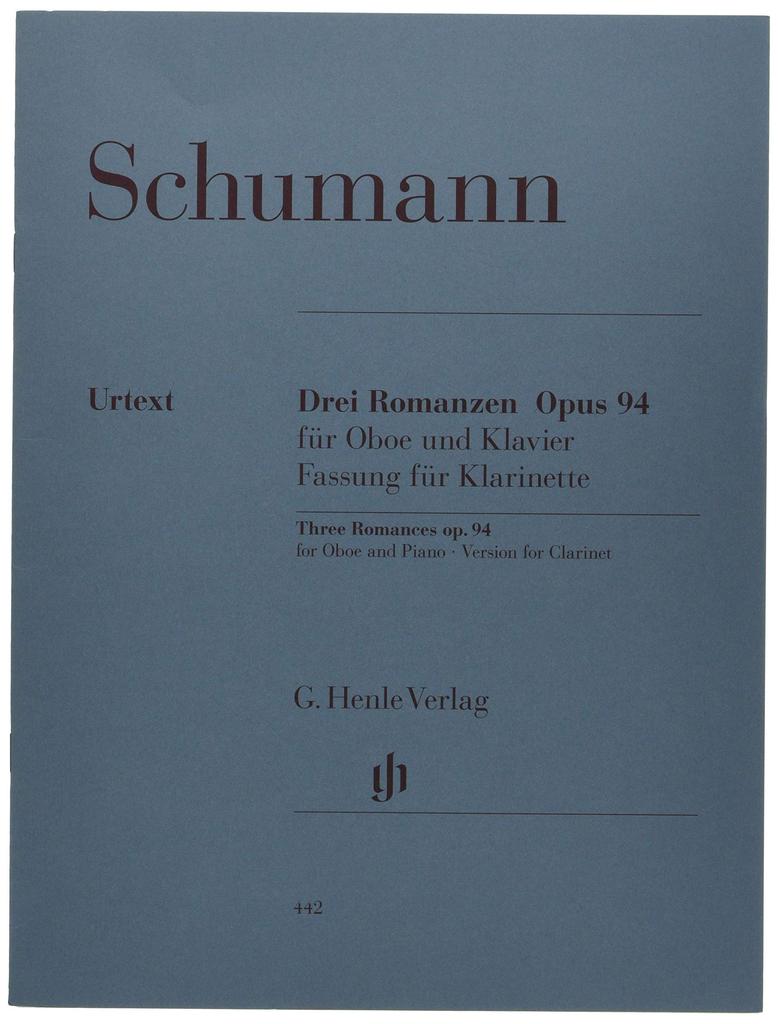 Schumann: Three Romances, Op. 94 (Clarinet, Piano) Henle Publishing