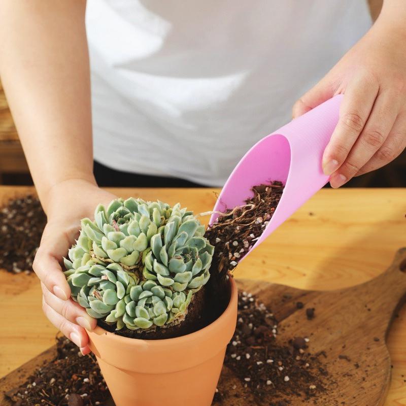 Plastic Bucket Shovel Potted Cultivation Cylinder Mini Fleshy Plant Soil Spade&Shovel Gardening Flower Pots Planting Accessories