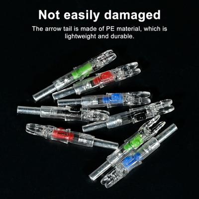 3 Pcs Lighted Nocks for Arrows with 0.244 Inside Diameter LED Light Up Nocks with ON/Off Switch for Archery Hunting