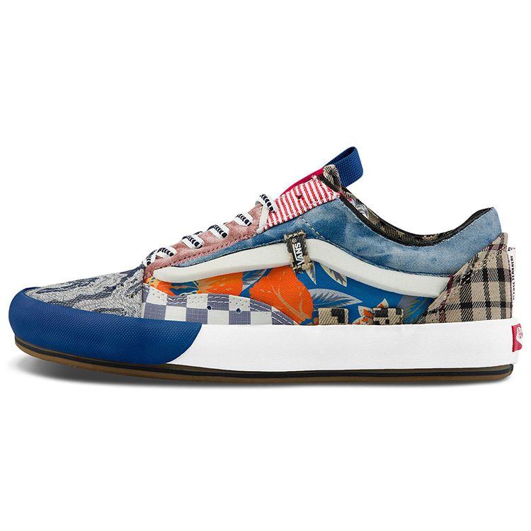 Vans Old Skool Series Cap Retro Casual Low-Top Skate Shoes Unisex sneakers Blue Multicolor VN0A4UUH2TC