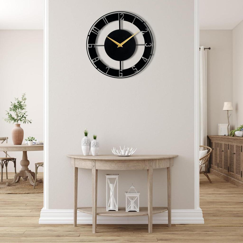 Wall Clock for Home, Office, Living Room, Bedroom, Kids Room and Kitchen (40 X 40 Cm) | Big Size Stylish Latest Home Decor | (Battery Included)