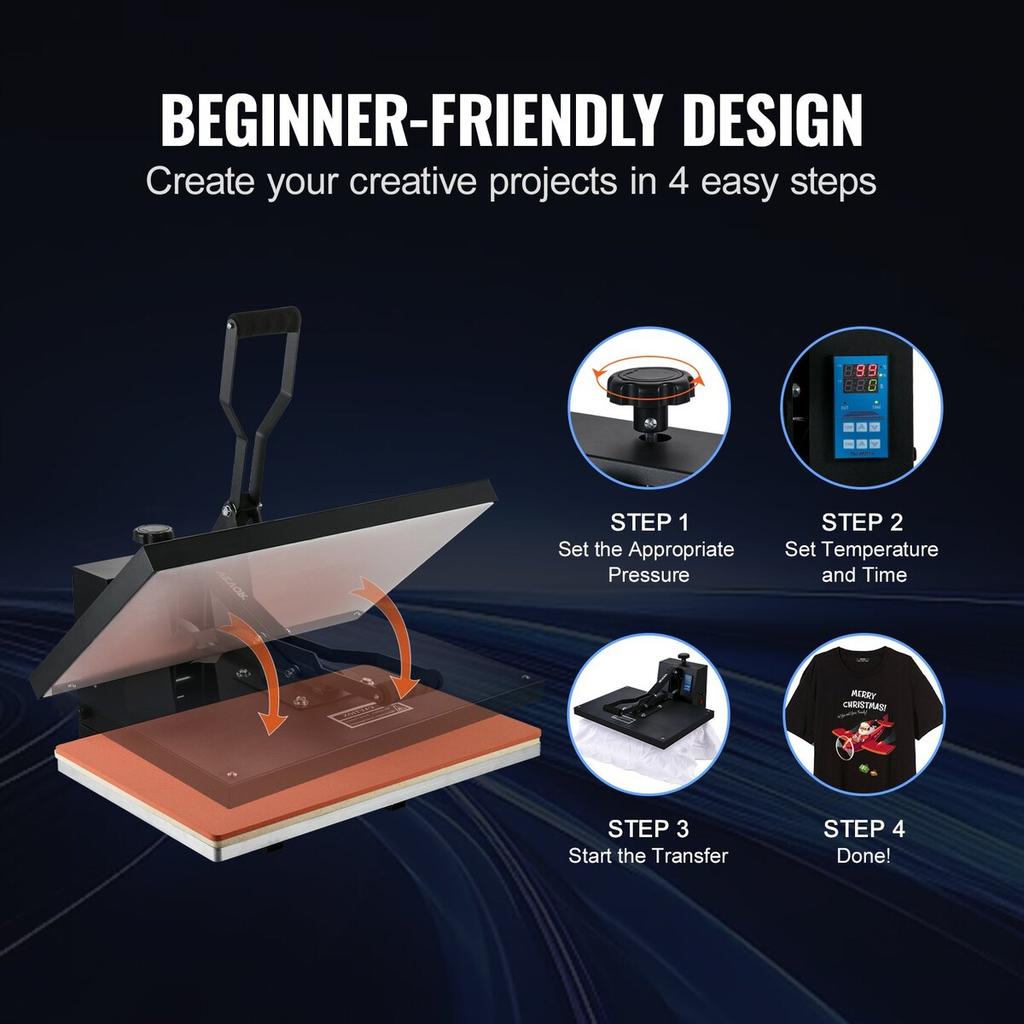 Heat Press Machine 16 X 24 In Sublimation Printer Transfer for DIY T-shirt