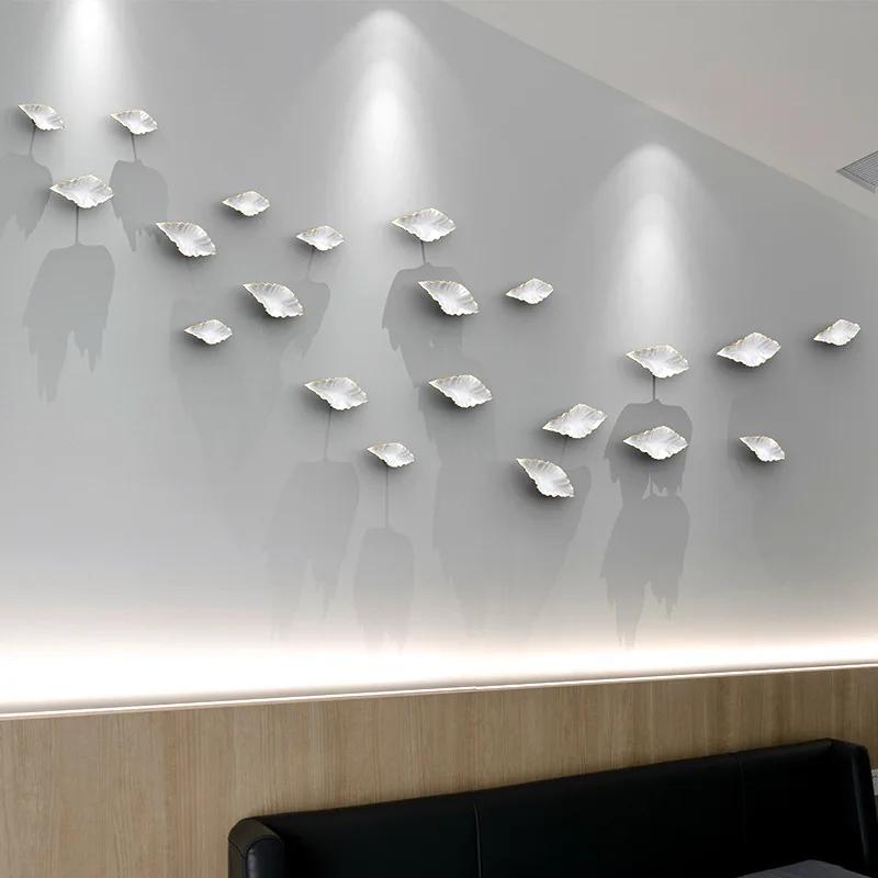 Leaf Wall Accents Wall Decoration Art Soft Decoration Creative Artworks Living Room Bedroom Wall Decoration Hanging Pendant