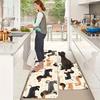 Cartoon Easy Cute Dog Printed Non-Slip Floor Mat Washable Decorative Area Rug for Gaming Room Living Room Bedroom Kitchen