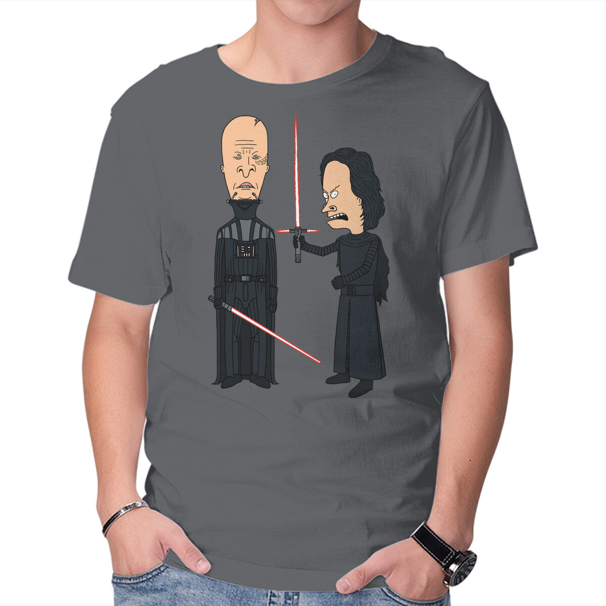 Unisex Crew Neck T-Shirt Lightsabers Are Cool Graphic Short Sleeve Casual Tee XXXXL