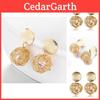 Boucles d'oreilles élégantes en alliage d'or et perles Design géométrique simple Pour femmes Bijoux tendance