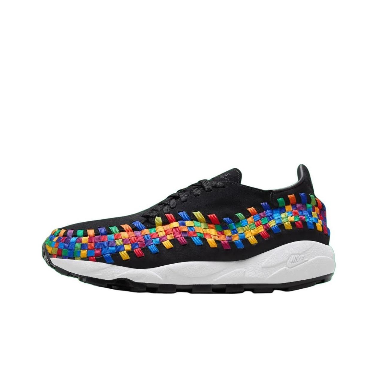 Женские кроссовки Nike Air Footscape Woven Rainbow Черно-белые FB1959-002 36