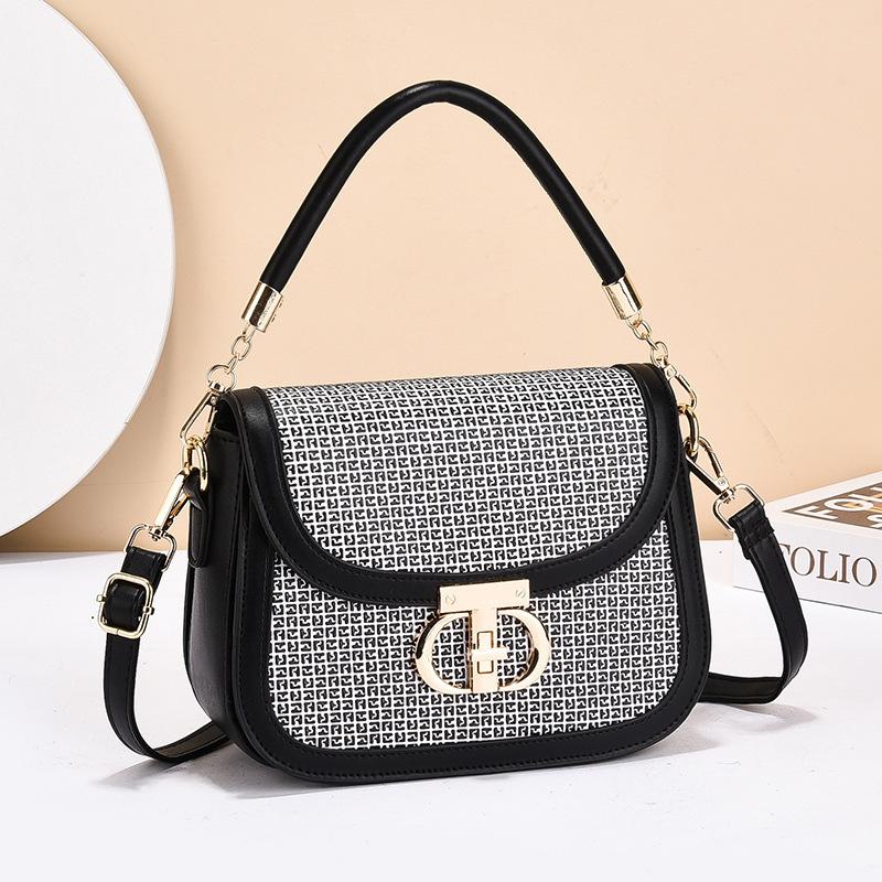 Delicate contrasting color small bag spring and summer new fashion messenger bag retro handbag single shoulder women's bag bags