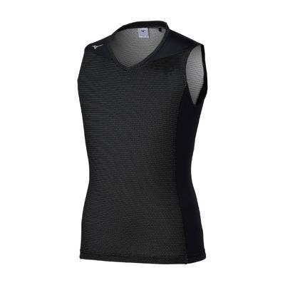 Soccer Apparel Dry Aeroflow Ice Inner Shirt, Sleeveless Tank Top, Highly Breathable and Cooling, P2MAC080, Unisex, Black, Size M