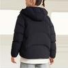 Li Ning Fitness Series Logo Print Warm Hooded Down Jacket Women Outerwear Black AYMR156-4