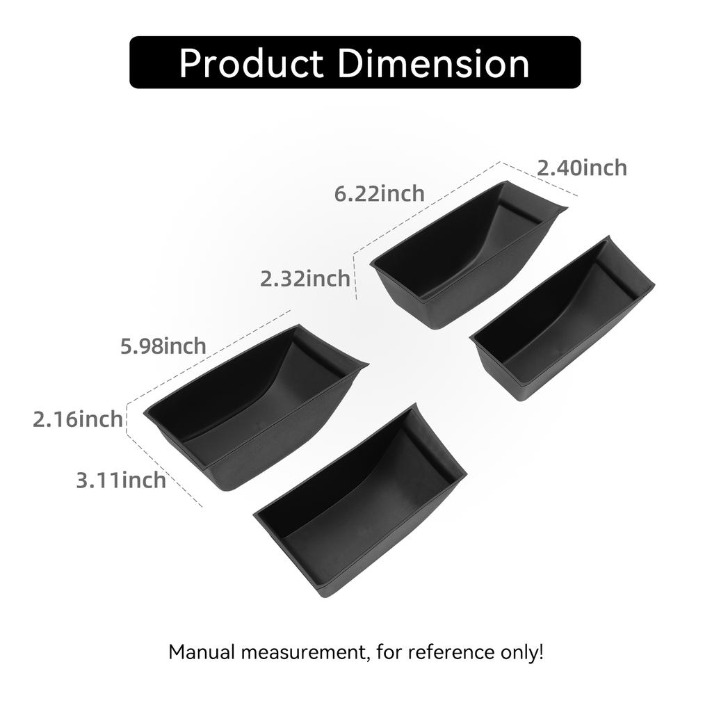 Pro BYD ATTO3 ATTO 3 YUAN PLUS 2025 2026 Úložný box na klice dveří auta Přední zadní dveře Úložný tácek Organizér TPE Autopříslušenství