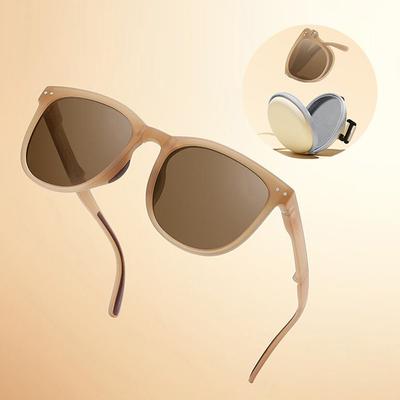 Foldable Sunglasses for Women, Trendy and Personalized Outdoor Sunglasses, Polarized Air Cushion Sunglasses