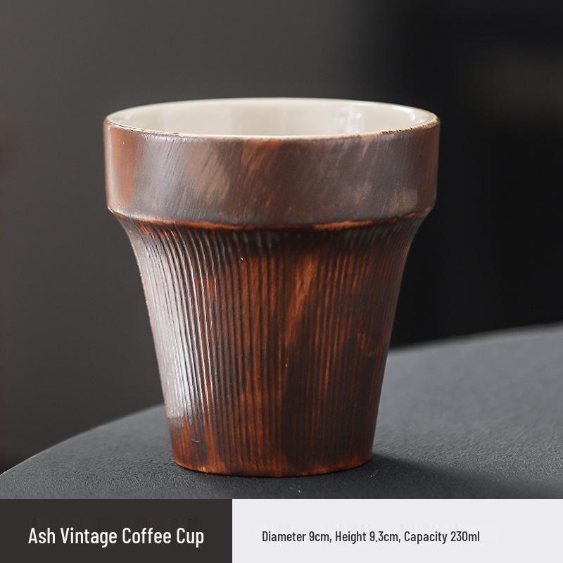 High-Grade Wabi-Sabi Retro Ceramic Coffee Cup with Custom Logo 230ml