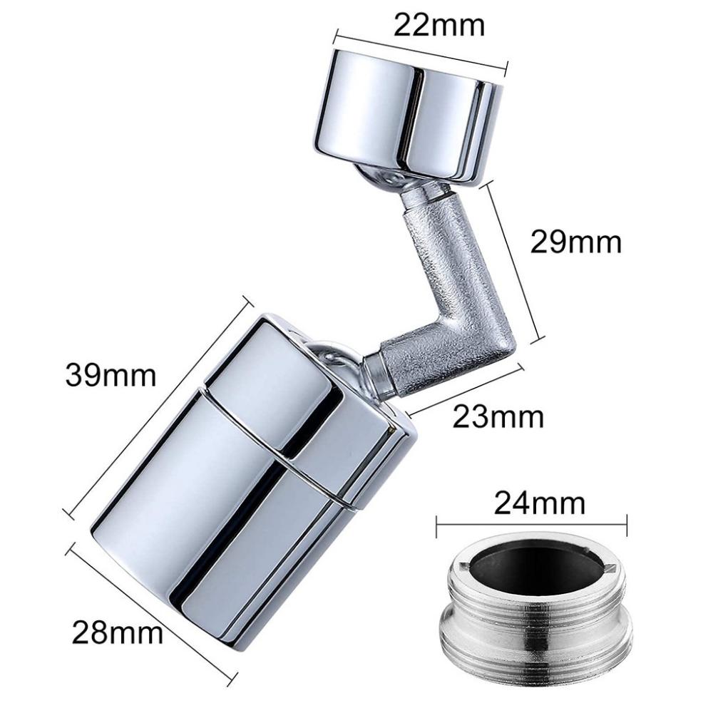 Rotatable 1080° Universal Splash Filter Faucet Extender 720° Aerator Sprayer Head With Swivel Sink For Kitchen Bathroom