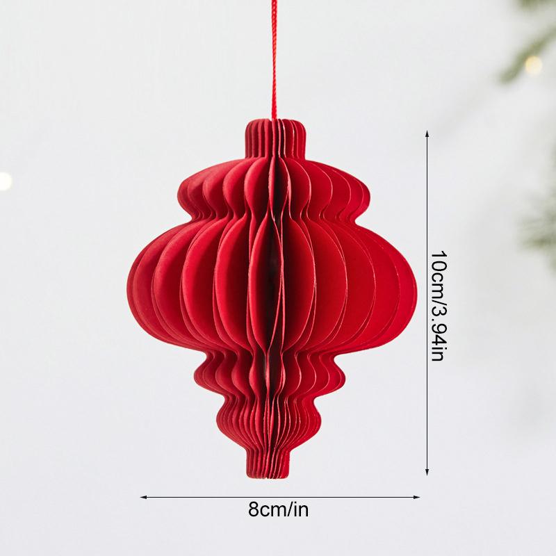 1PC Unfolding Hung Modern Aesthetics Spring Festival Origami Lantern Balcony Eastern Tradition Decorative Magnetic Living Room