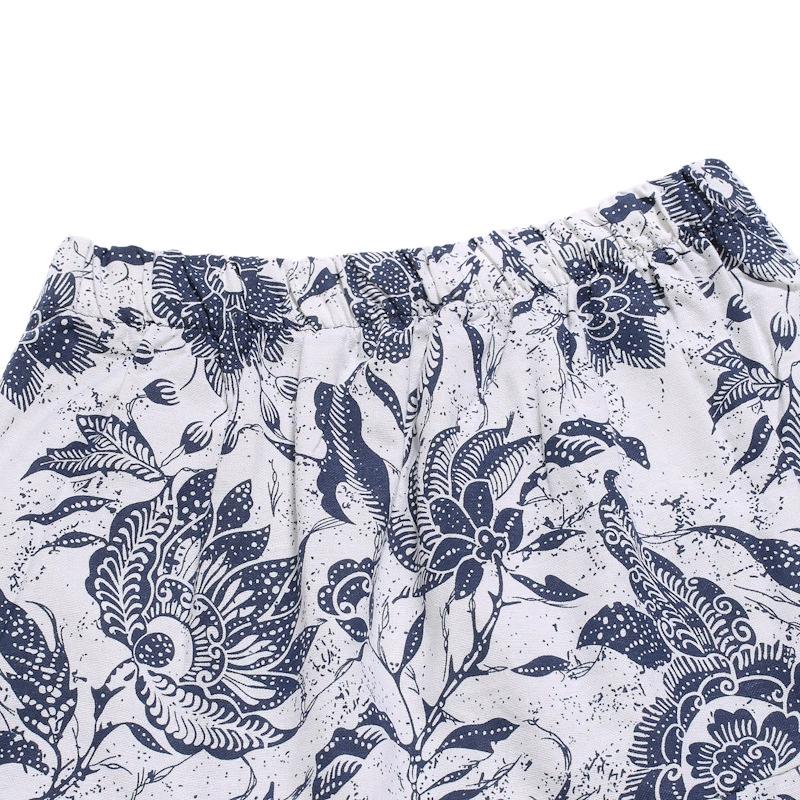 2024 Summer Beach Style Thai Lantern Pants Wide Leg Pant Drawstring Elastic Waist Printing Long Pants Trousers Clothing For Men