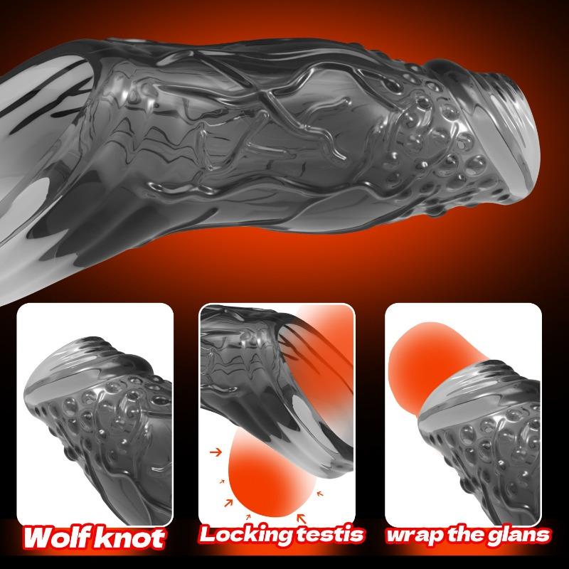 Realistic Penis Enlargement Sleeve Extender Extension Gay Cock Ring Condom Delay Ejaculation Adult Sex Toys for Men