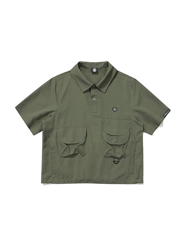 BBC EARTH [Jasper] Pocket Snap Short Sleeve Anorak_Khaki