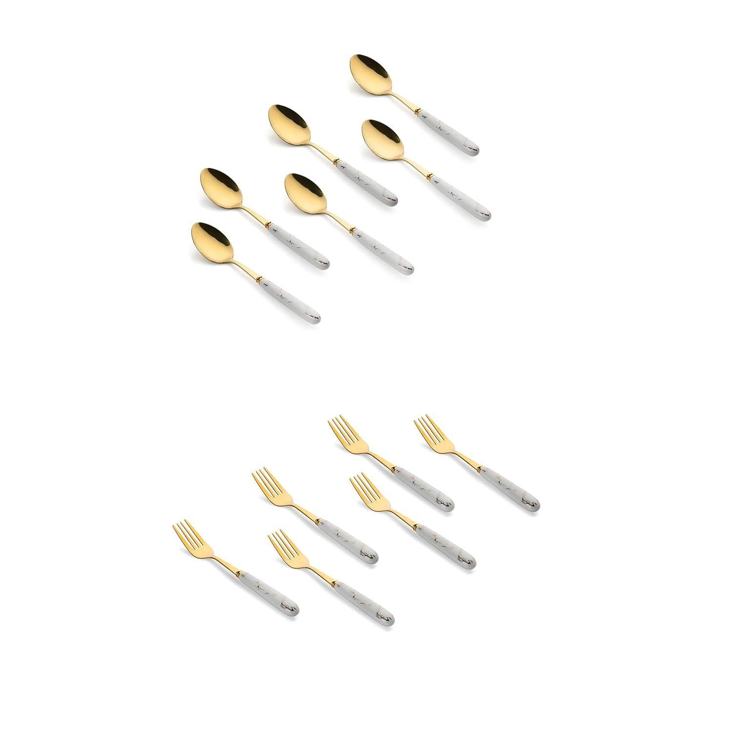 

Набор золотых столовых приборов из нержавеющей стали для дома, кухни и ресторана, столовые приборы для сервировки, бульонные ложки, овальный край с керамической ручкой, посуда