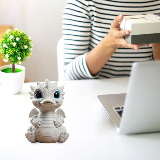 Dragon Duck Figurine Middle Finger Dragon Statue Desk Buddy Sassy Flip-off Duck Dragon Prank Gift