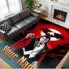Crystal Velvet Rug Custom Name Text, Soft Non Slip Floor Mat Home DecorDracula