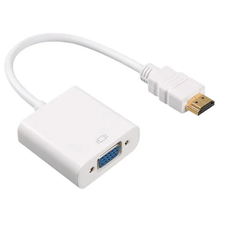 

HDMI to VGA Adapter 1080P Digital Analog HDMI-compatible HDTV Male To Female VGA Cable Converter For PC Laptop Tablet білий