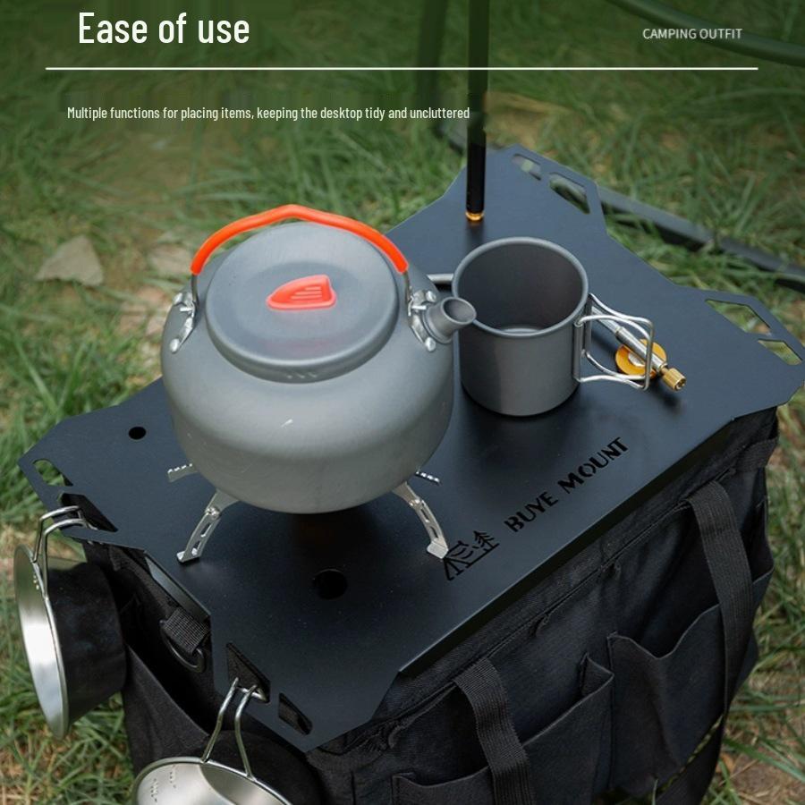 Multi-Purpose Outdoor Storage Box with Lid and Tabletop Functionality for Camping