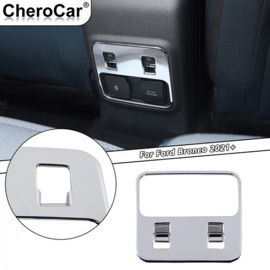 Chrome Rear Window Switch Button Panel Frame Cover Trim For Ford Bronco -25