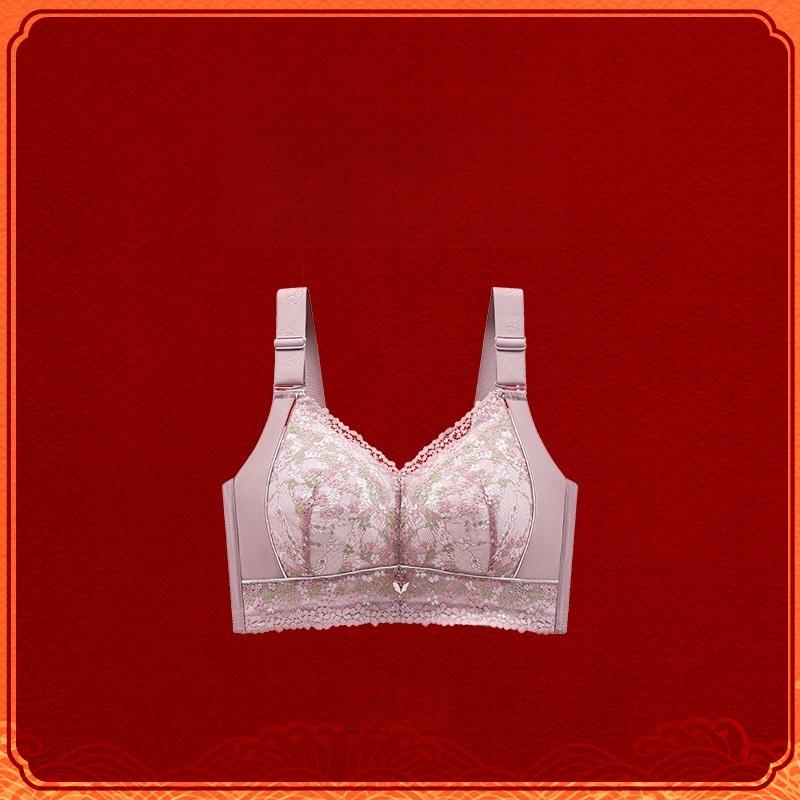 Sexy Lace Bra for Women Adjustable Bra Without Underwire Plus-size Gathering Bra