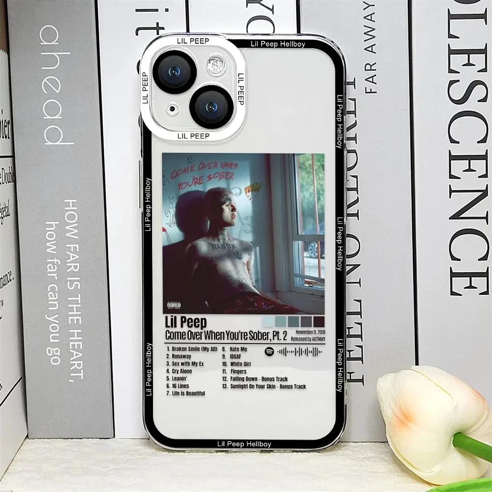 כיסוי טלפון Lil Peep Hellboy Love לאייפון 16 15 14 13 12 11 Pro Max Mini 7 8 15Plus SE2 X XS MAX כיסוי רך שקוף Fundas