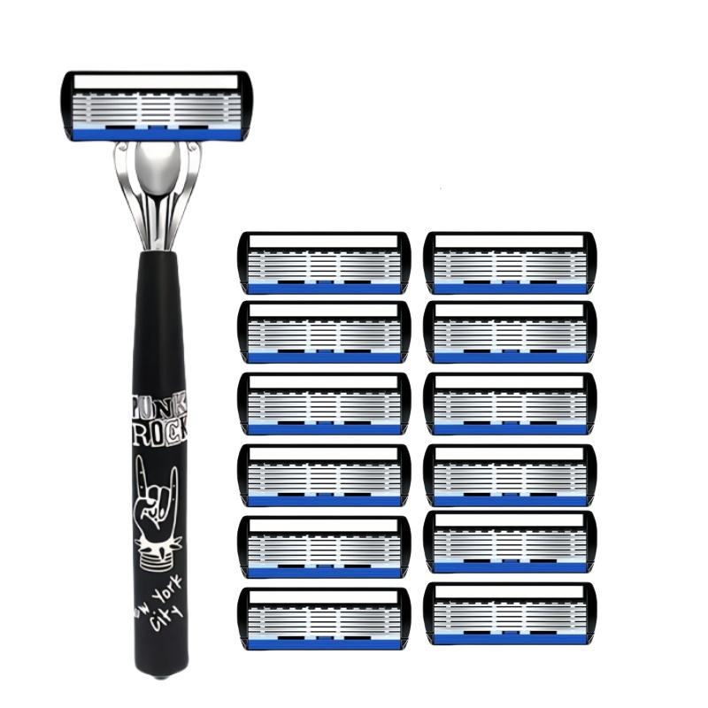 Manual Shaver Can Replace Six Layer Blade, Travel Portable, Scratch Resistant Stainless Steel Blade, High-quality Shaving Blade