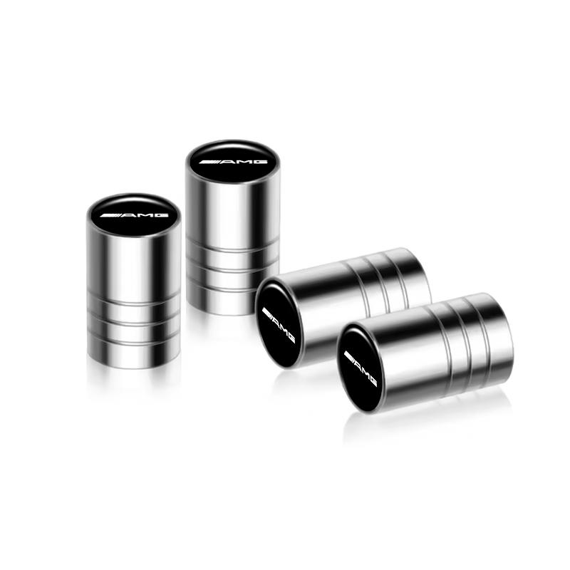 CRH1 4Pcs Styling Wheel Tire Valve Air Stem Cap Duust Covers For Mercedes Benz W210 W176 AMG CLS CLE CLA GLA GLB GLS Class A GLE W222