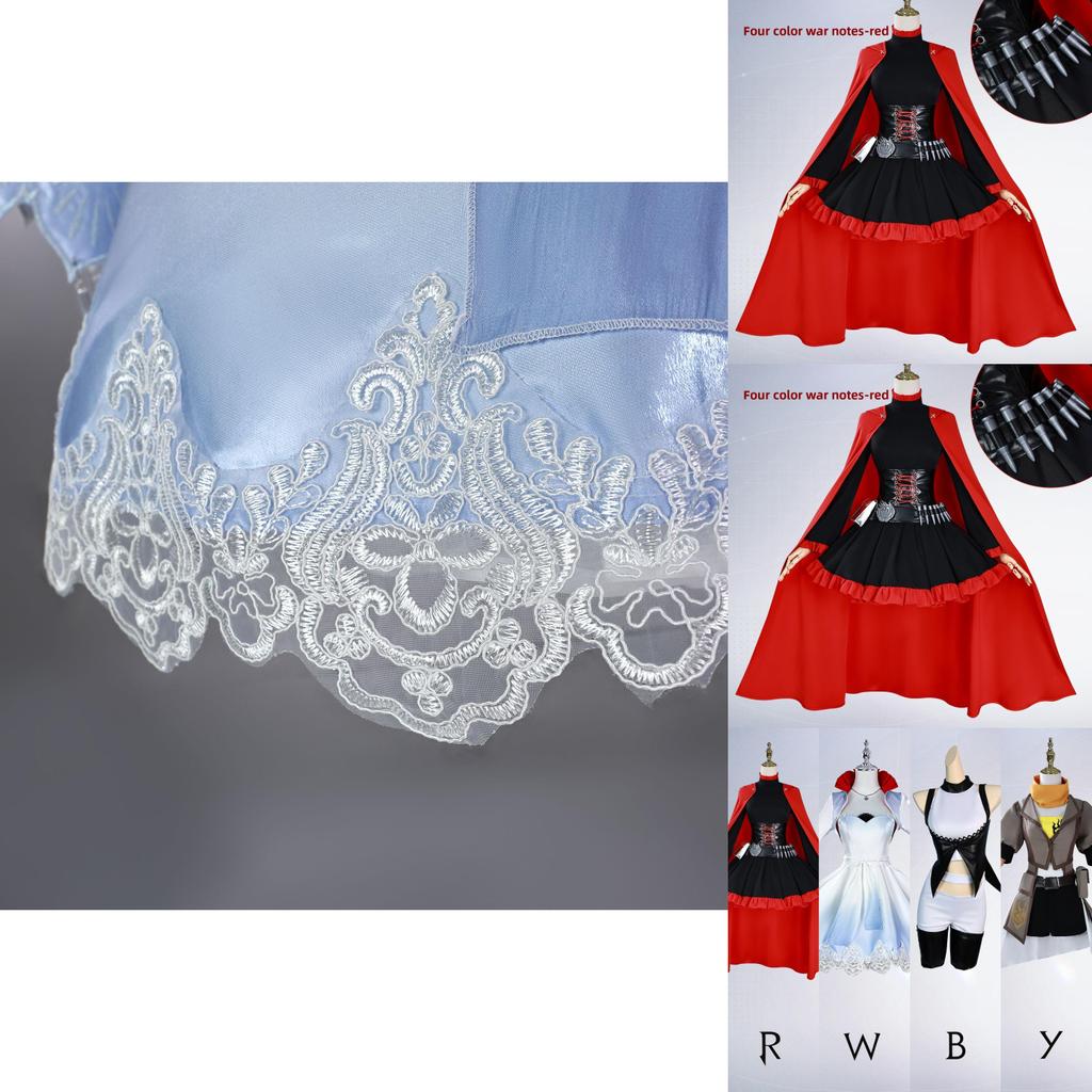Rwby Ruby Rose Weiss Schnee Cosplay Costume With Polyester For Anime Conventions And Dress Up