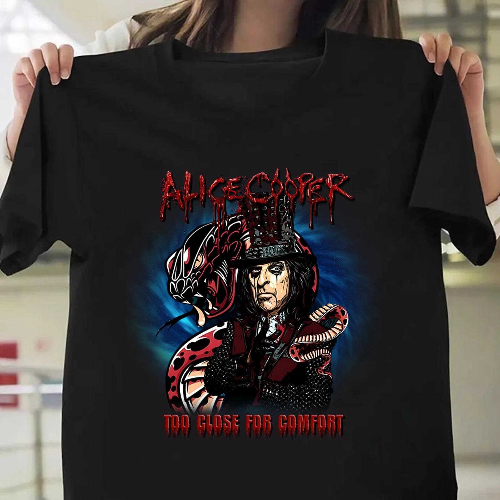 Alice Cooper Too Close For Comfort Tee, Alice Cooper Gothic Tee Metal Rock Fans 3XL