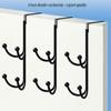 Yousheng Metall-Doppelschichthaken, keine Türschäden, einfache Installation, zum Aufhängen von Weihnachtskränzen, Kleidung, Mehrzweck-Kleiderbügelhaken