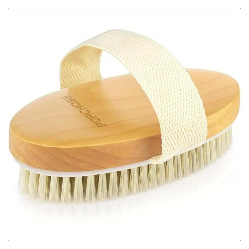

2 In 1 Dry Skin Body Brush Natural Bristle Dead Skin Remover Anti Cellulite Exfoliates Blood Circulation Health Massage Tools