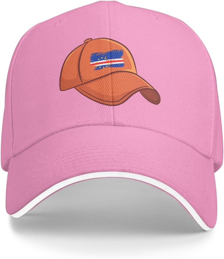Cabo Verde Flag Design Baseball Cap Polyester Adjustable Summer Outdoor Sports Hat