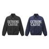Unisex Streetwear Oversized Zip-Up Jacket With Retro Mirror Letter Print Collar Lapel Loose Fit Fall